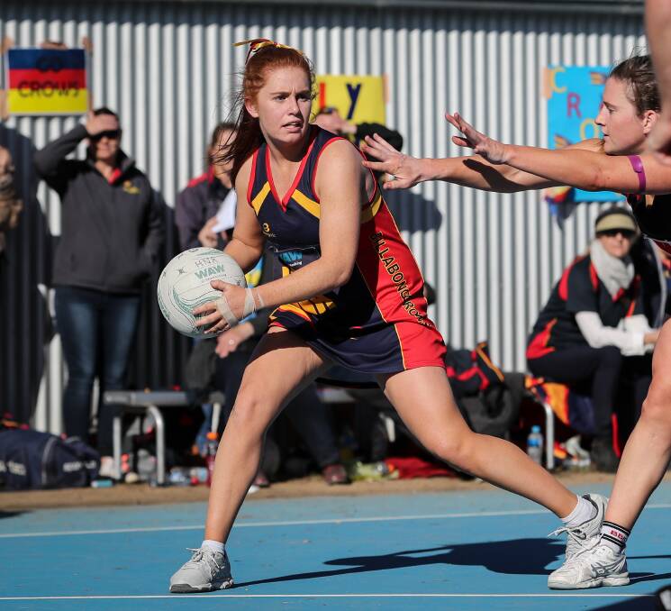 Crow Paige Moloney in action during last year's grand final.