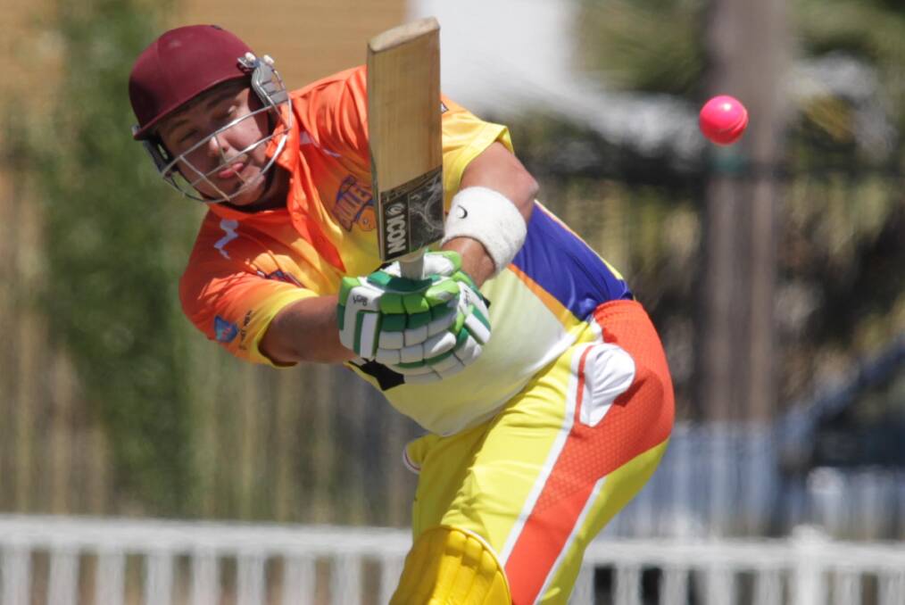 WELL SHORT: Border Bullet Alex Popko made 21 against Wagga Sloggers.
Picture: DAILY ADVERTISER
