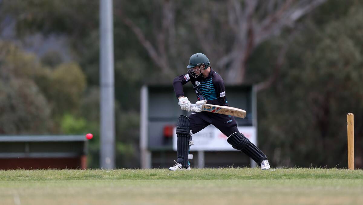 Panther Matt Tom held his side's innings together with 40 not out, but it wasn't enough to bring down North Albury. Picture: TARA TREWHELLA