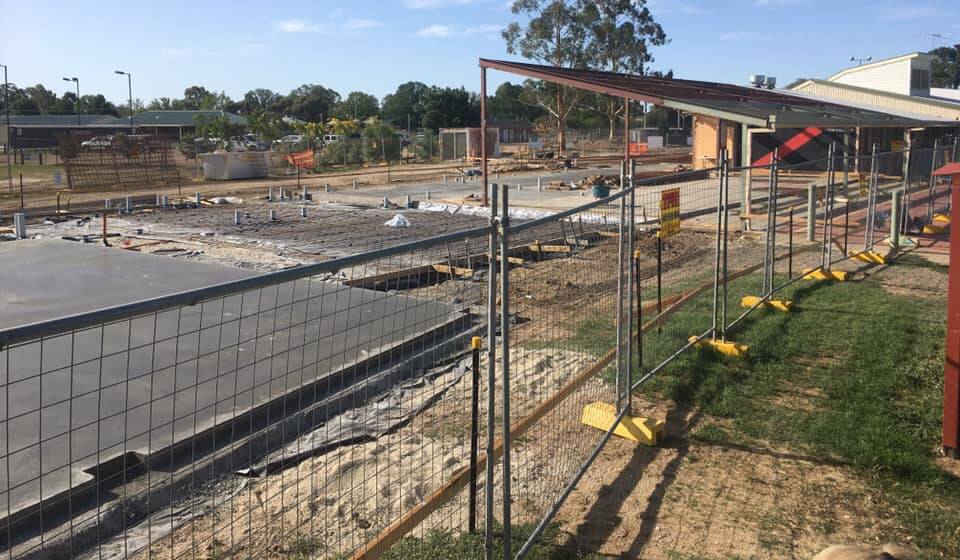 Work is underway on Howlong's new clubrooms. The Spiders will play their first two home and away matches at Corowa's John Foord Oval.
