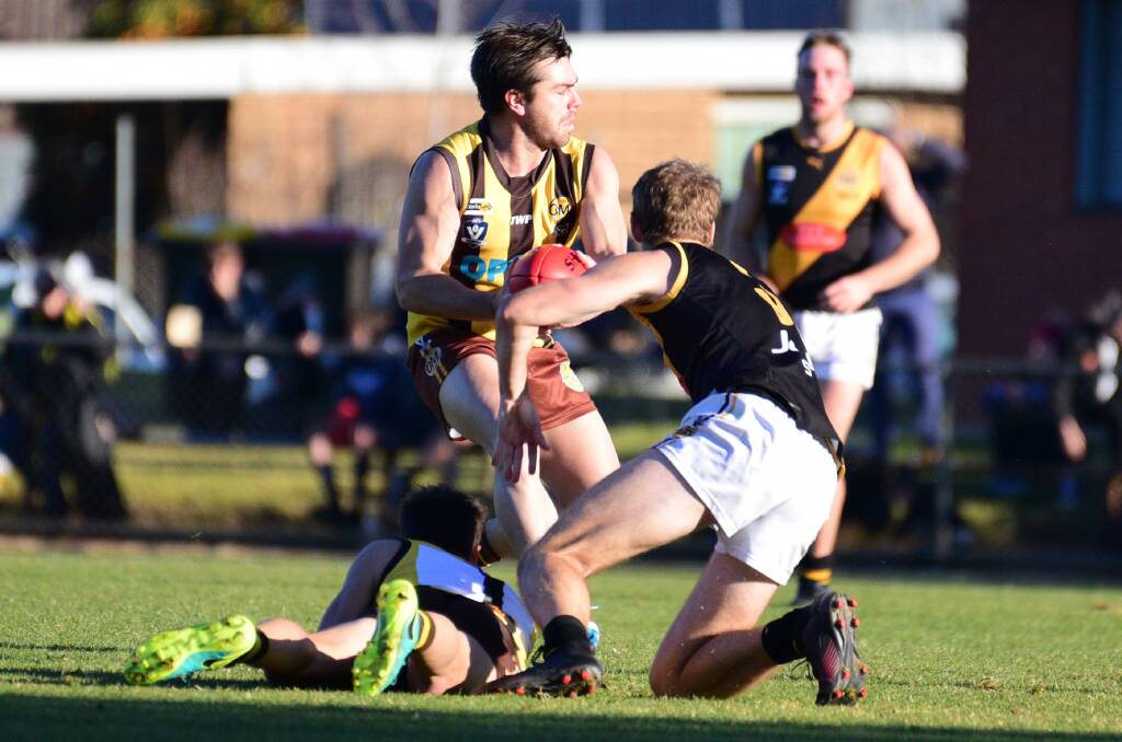 It was a last man standing affair in Saturday's clash between Wangaratta Rovers and Albury. Picture: WANGARATTA CHRONICLE