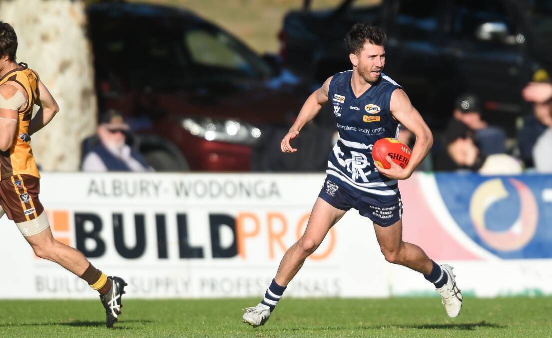 Josh Quick played his 200th match for Rutherglen in 2019. The Cats and Wahgunyah will play on Good Friday for the next two years with officials hoping the clash becomes an annual event.