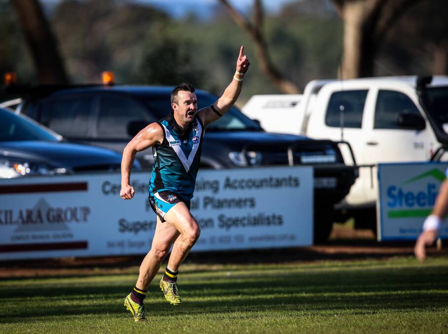 Damian Payne kicked 24 goals in only his second match for Stanhope on Saturday. His previous biggest haul was 12.
