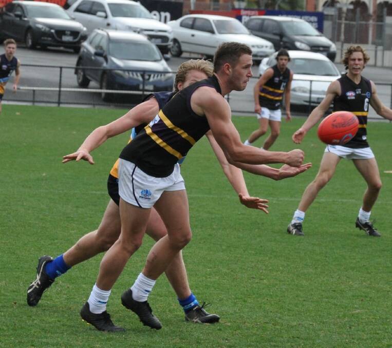 HARD NUT: Centreman Ely Smith has been promoted to Victoria Country ranks after starring for the Murray Bushrangers in recent weeks. Picture: STEPHEN HICKS 
