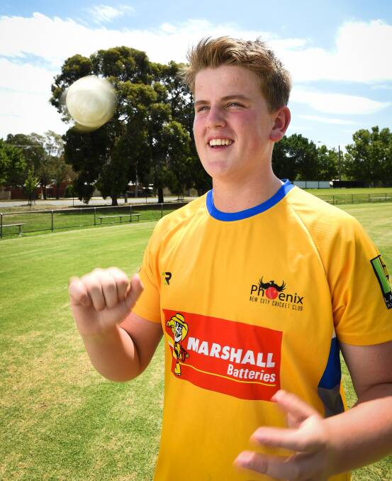 New City spinner Coby Fitzsimmons has been working on his game since training in Melbourne over winter. Picture: MARK JESSER