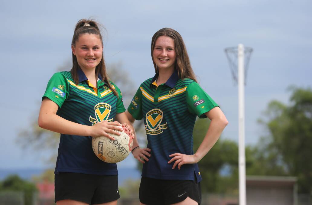 Niamh Boyer, 15, from Albury, and Natalie Heagney, 15, are looking forward to starting training next week. Picture: KYLIE ESLER