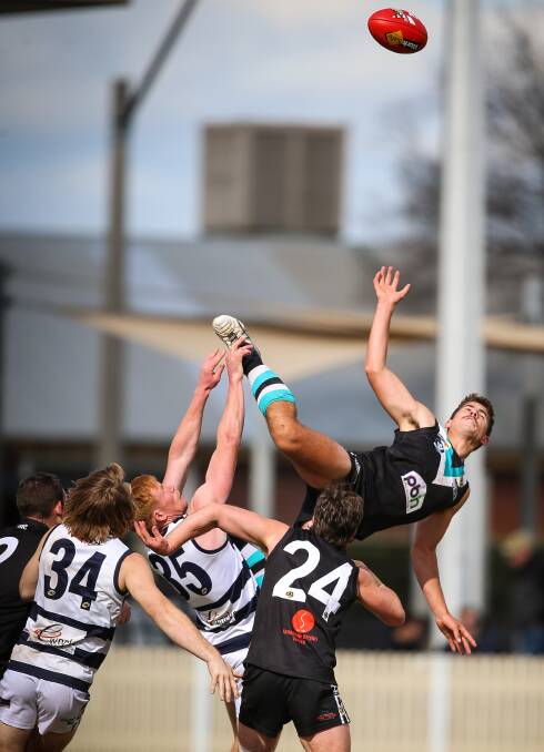 Lavington's Tom Yensch (pictured) did well against Yarrawonga and will turn his attention to Albury's talls at Birallee Park on Saturday.