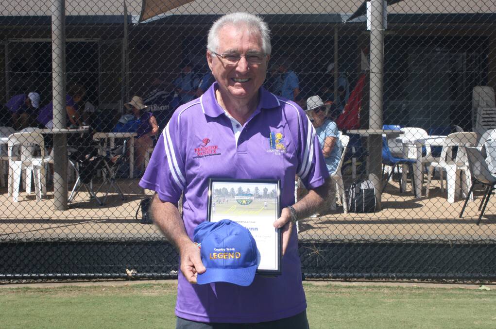 Wangaratta's Pat Flynn has been playing at country week since 1962. He received a special recognition award at Swan Hill earlier this week.