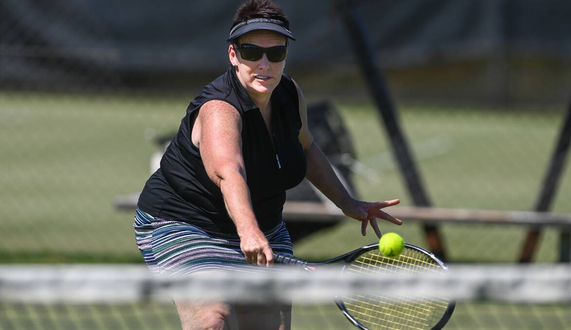 Di Star was a picture of concentation during Tuesday ladies pennant. She will be playing in one of the 47 teams on Saturday. Picture: MARK JESSER