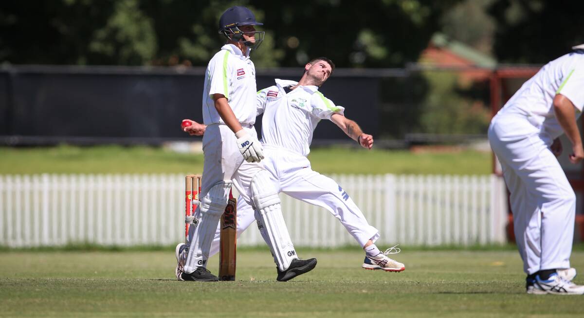 Jake Burge bowled well for CAW provincial with Haydyn Roberts.
Picture: JAMES WILTSHIRE