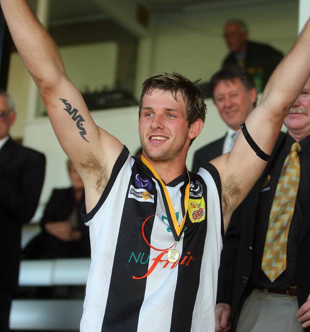 Defender Ben Cosgriff wasn't afraid to fly the flag for the Magpies during his stint with the club, particularly in grand finals.