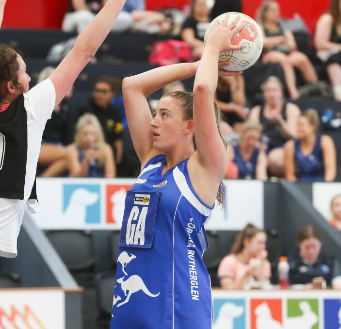 ON FIRE: Goal attack Grace Senior starred for Roos on their way to taking out the B grade grand final at Lauren Jackson Sports Centre. Picture: KYLIE ESLER