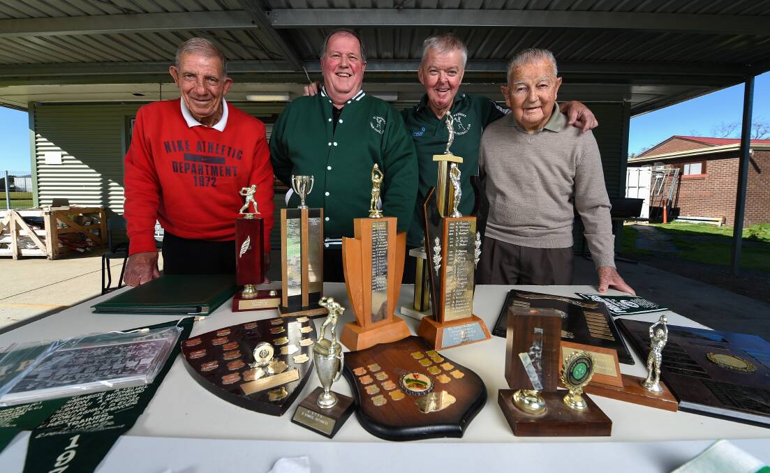 Garvan Azzi, Leo Percy, Garry Renshaw and Norman Wighton ahead of St Patrick's reunion. Picture: MARK JESSER