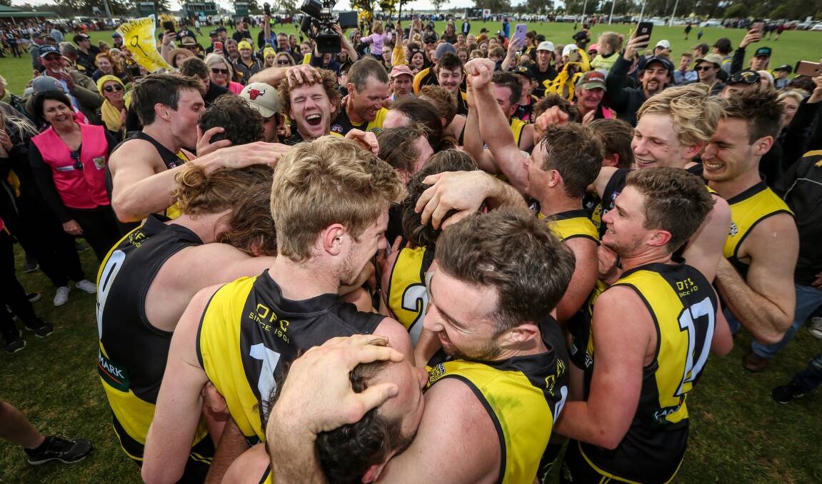 YOU BEAUTY: Osborne saved some of its best football of the season for grand final day when it defeated Brock-Burrum at Walbundrie.