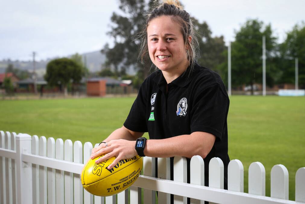 READY TO SWOOP: Sophie Casey will play in attack for Collingwood.
Picture: JAMES WILTSHIRE