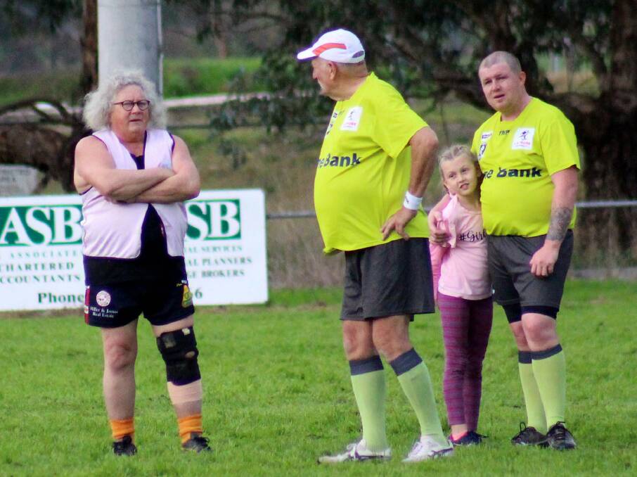 When 61-year-old Peter Shaw isn't playing senior football for Corryong this season, he's running water for the Demons. He didn't play at the weekend due to a leg injury. Pictures: DEB HARRAP
