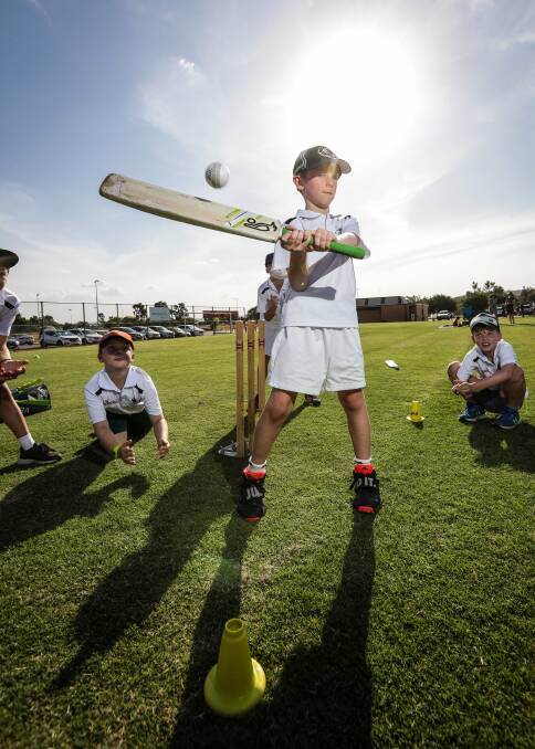 East Albury has had a huge response to its junior blast program with about 80 youngsters taking part each Friday. Picture: JAMES WILTSHIRE
