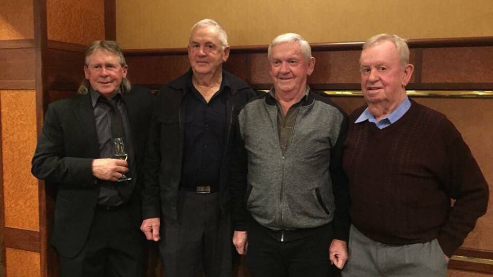 Terry O'Halloran with brothers Jack, Tom and Matt at last year's Hall of Fame induction.