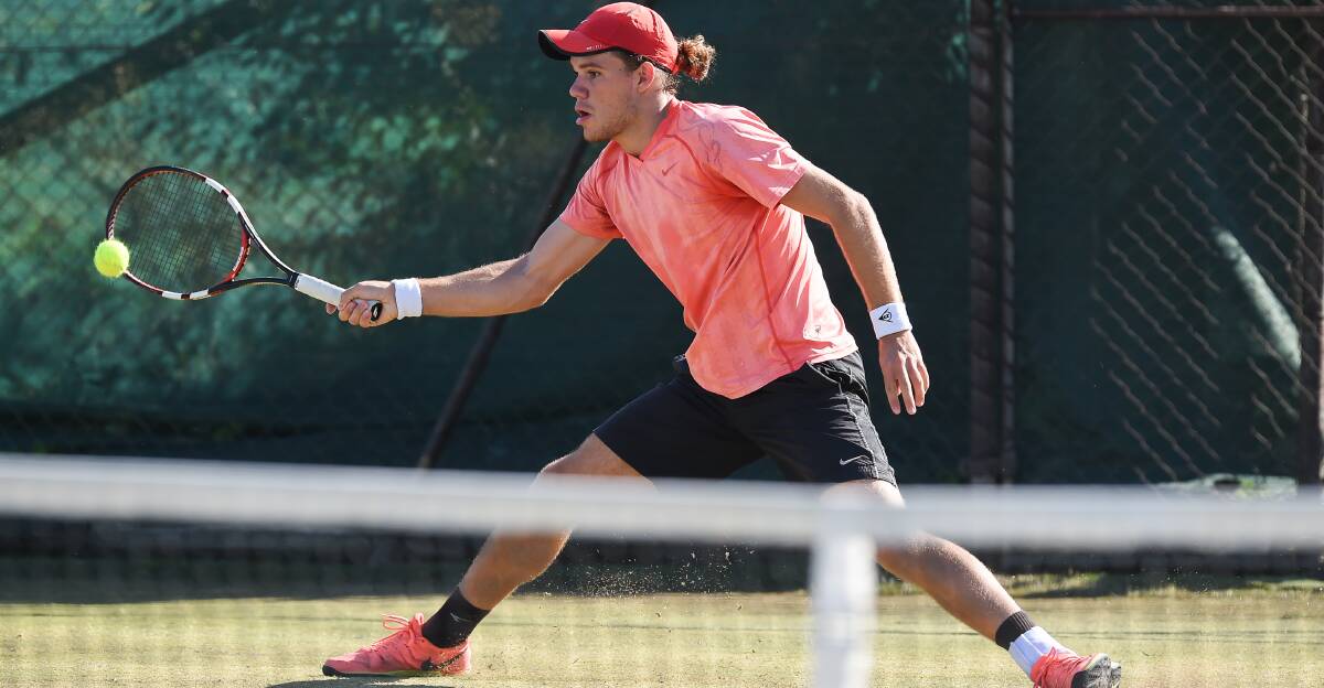 Top seed Corey Gaal didn't drop a set on his way to glory in the Albury Easter Tennis Tournament.