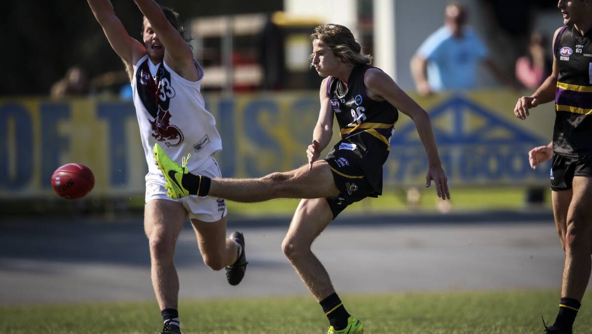 Riley Bice kicked three goals on debut for the Murray Bushrangers.