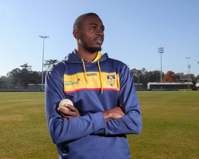 Tafadzwa Tsiga is thankful for the support he has received from Rovers United Bruck after being stranded in Australia for the past three months. Picture: TARA TREWHELLA