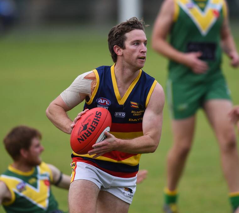 Hayden Wishart in action for the Crows during their impressive.