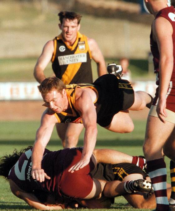 Jeremy Masterson shows his trademark aggression against Wodonga.