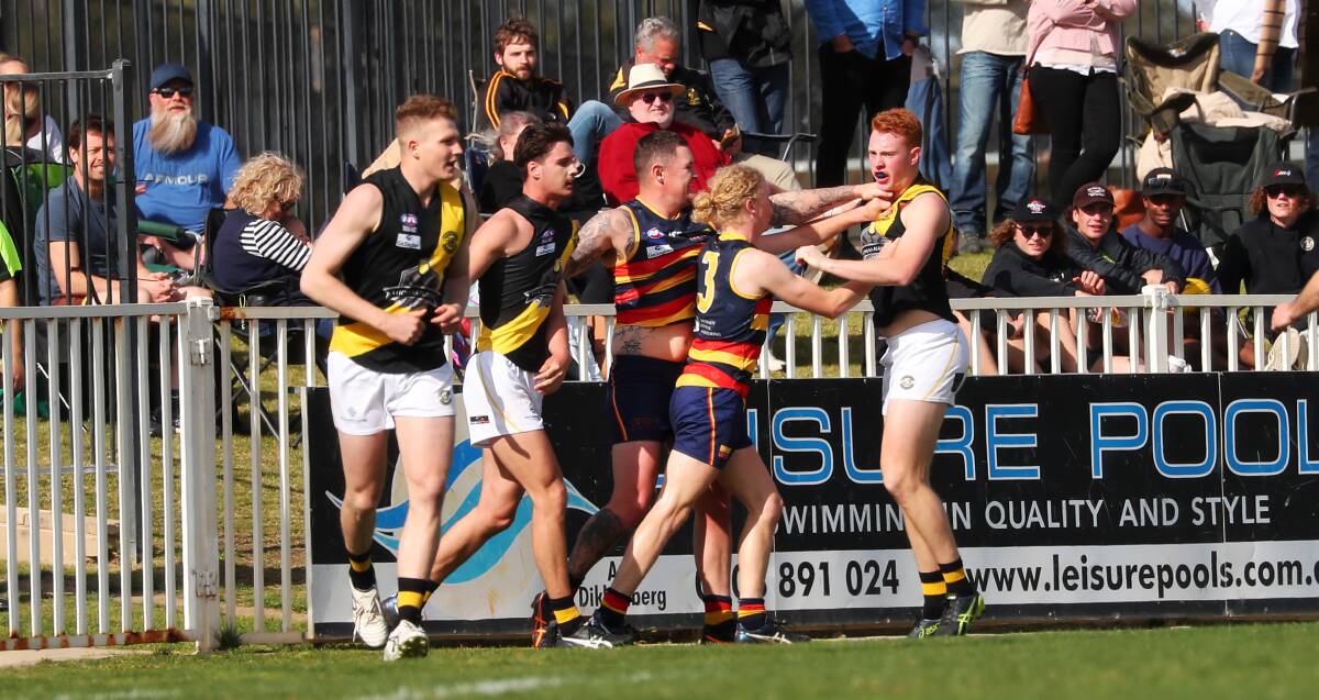 Tempers spilt over on occasions at Wagga's Robertson Oval on Saturday.