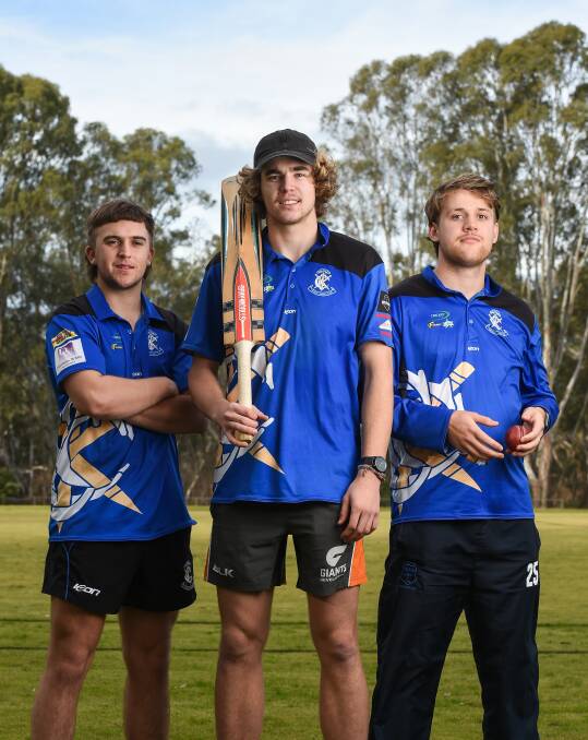 READY TO ROLL: Corowa youngsters Will Seymour, Caelan Bradtke and Bailey Minogue are looking forward to having a shot at provincial next season. Picture: MARK JESSER
