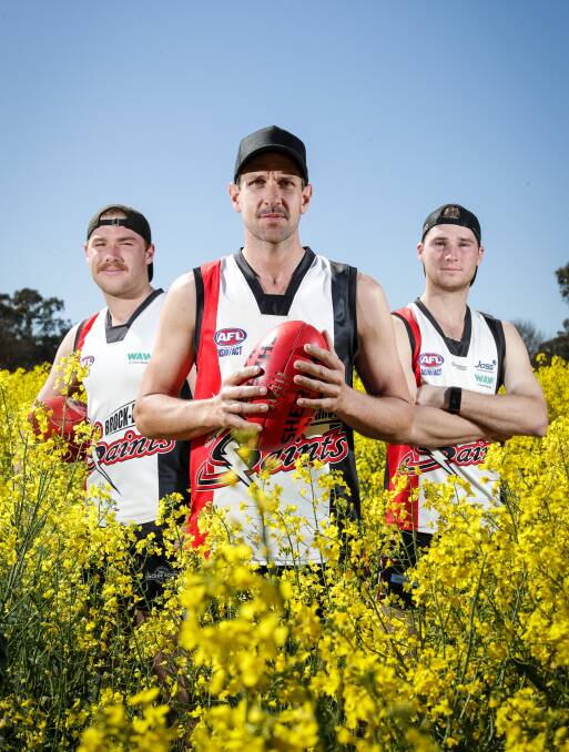 STANDING TALL: Josh, Jarod and Mitch Koschitzke are hoping to have a field day in Saturday's grand final against Osborne. Picture: JAMES WILTSHIRE