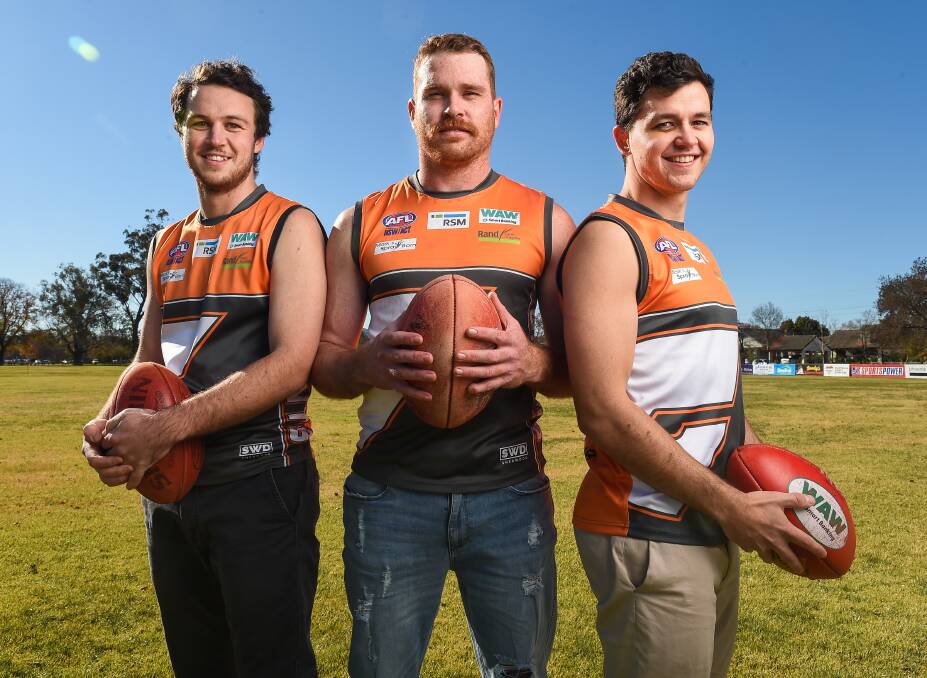 QUACKING GOOD TIME: Jeremy, Jack and Chris Duck are thriving at Rand-Walbundrie-Walla this season. Picture: MARK JESSER