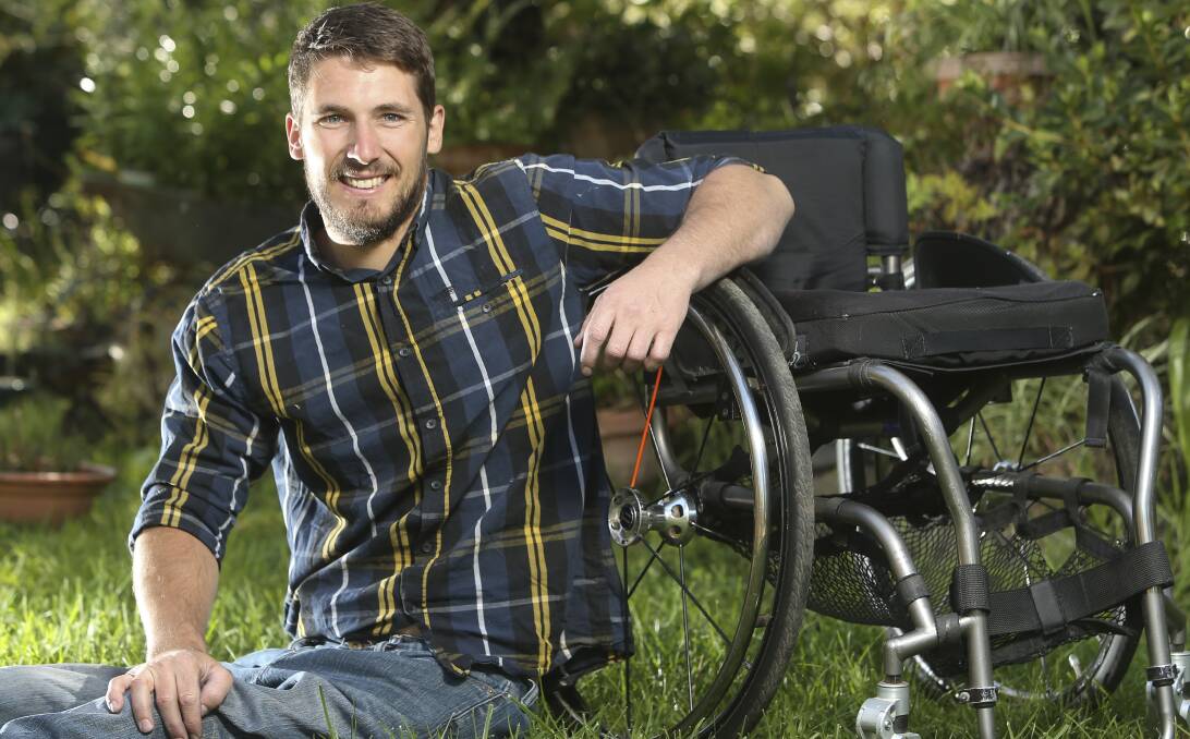 HURDLE: ​Lincoln Budge received $3000 worth of donations from the Yackandandah Lions Club and Masonic Lodge to purchase his first of 10 basketball wheelchairs to use for his Change One Life Project.  Picture: ELENOR TEDENBORG