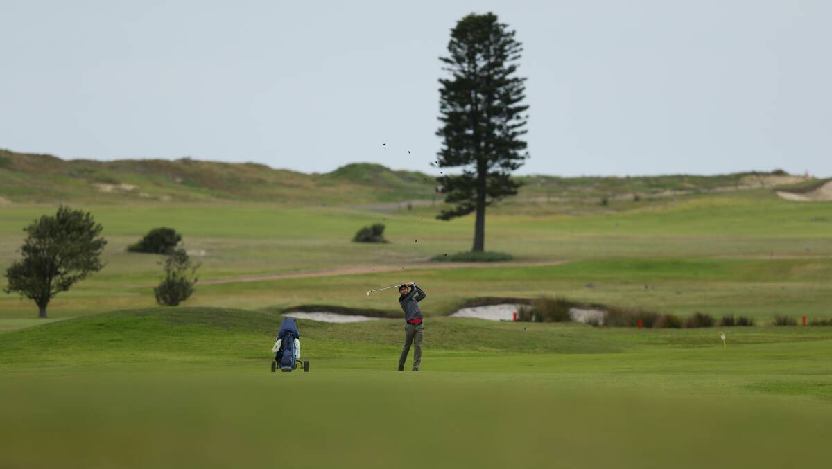 Hayden Webb in the Lake Macquarie Pro Am at Belmont Golf Course, Marks Point, last year.