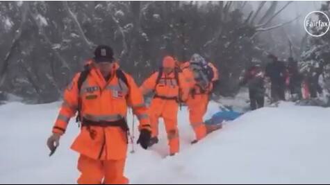 A still from the rescue footage released by Victoria Police.