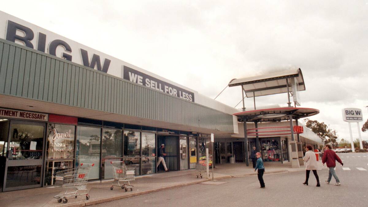 Flashback: Big W signage across the front of Lavington Square in 1997 before renovations saw a twin-level car park erected and the facade redesigned.