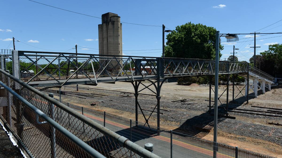 Up for demolition: This pedestrian badge across railway lines at Wangaratta is earmarked for removal by the Australian Rail Track Corporation.