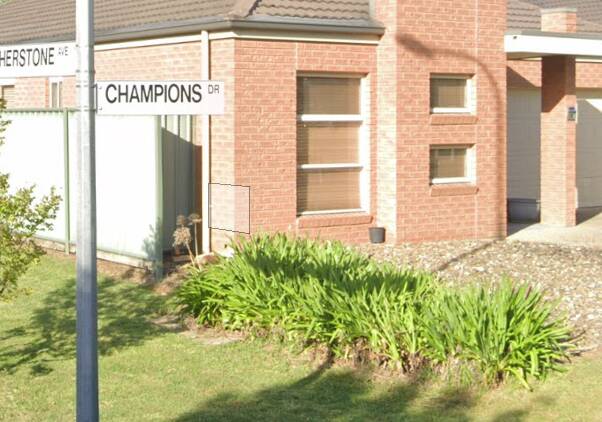 A street sign for Champions Drive in the Hume Country Estate in Albury. The use of the name on the former golf club land has forced Wodonga Council to come up with a new title for a roadway at Baranduda Fields. Image from Google Street View
