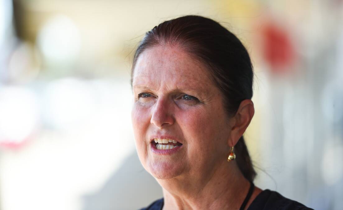 Advocating: ACOSS boss Cassandra Goldie speaks to the media about her organisation's campaign to have dole payments increased by a total of $3.3 billion per annum. Picture: JAMES WILTSHIRE