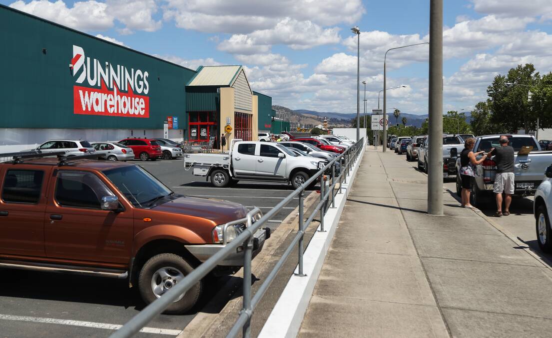 Out with the old: The old Bunnings entrance will be demolished and parking rejigged when the central Albury building becomes a furniture store.