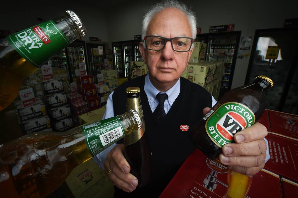 Much to learn: Owner of IGA supermarkets at East Albury, Springdale Heights and Lockhart Bob Mathews believes Victoria can improve on what NSW has done with its container deposit scheme.