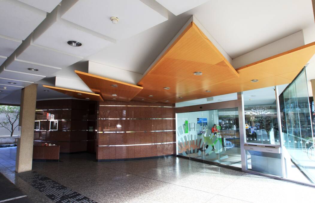 Upgrade: The entrance to Albury Council's Kiewa Street headquarters has been renovated since the 1970s, now the toilets on the ground floor will be brought into the 21st century.