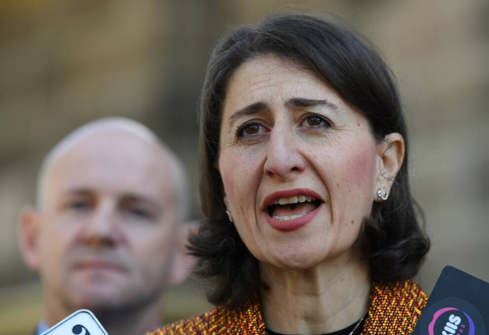 In favour: NSW Premier Glady Berejiklian in Sydney on Wednesday where she revealed she planned to vote in favour of exclusion zones at abortion clinics.
