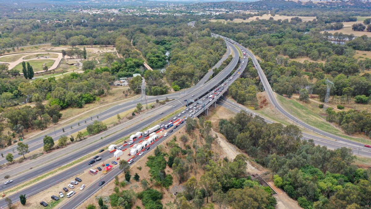 Free to go through: NSW residents within the border bubble can follow the Hume Freeway all the way to Melbourne under Victorian coronavirus rules.