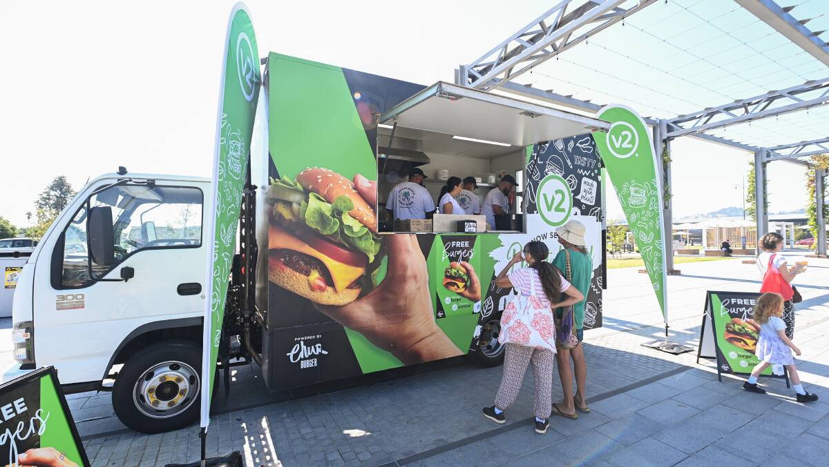 Road testing: The v2food truck which passed through Wodonga as part of a Victorian and NSW tour last month.