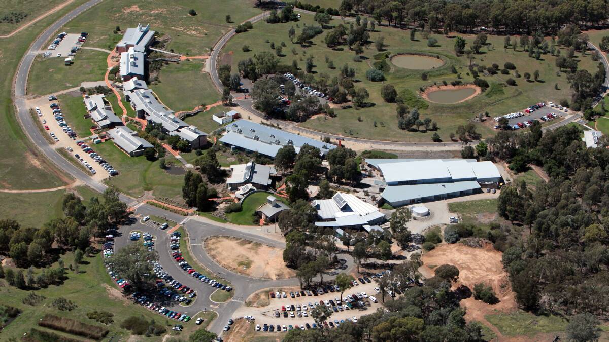 From the air: An overview of the Thurgoona branch of Charles Sturt University. Albury operated two campuses of the school until 2010 when the university shut its classes down in the centre of the city.