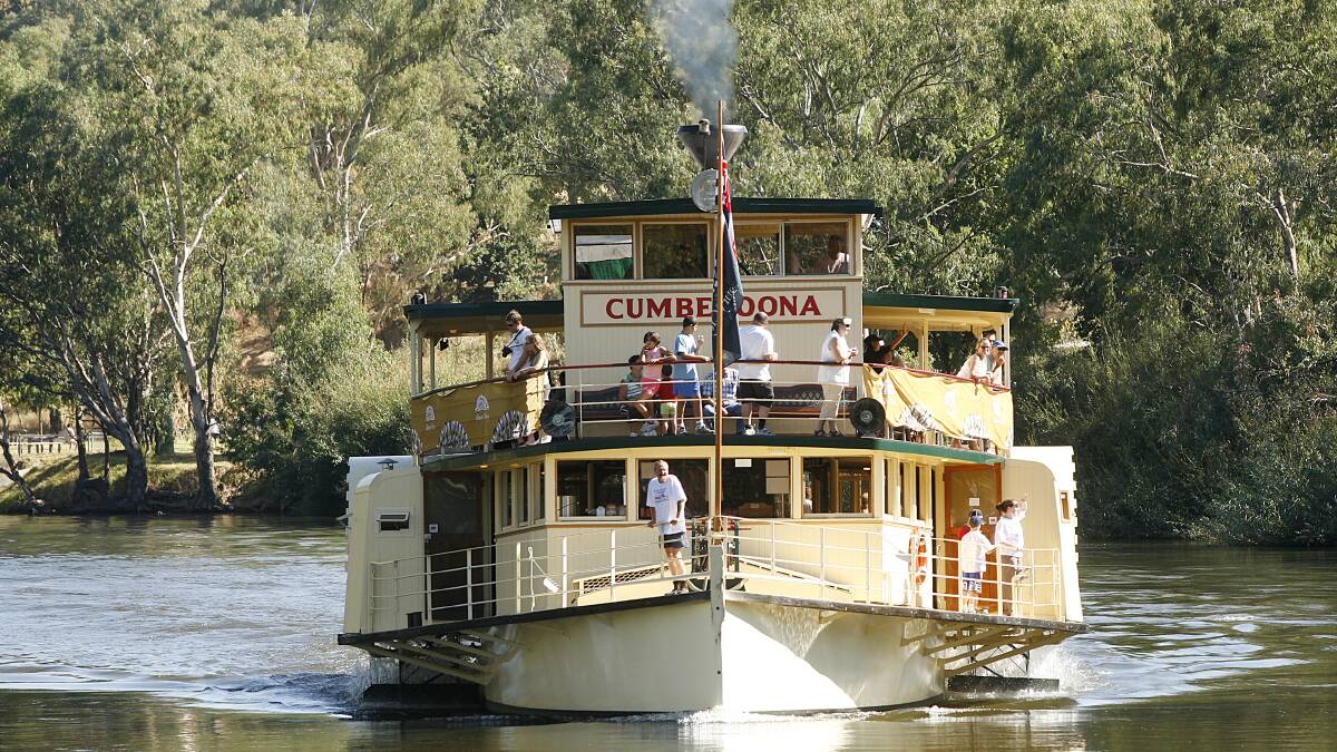 Never again: The romantic sight of the PS Cumberoona again ploughing the Murray River in Albury has been written off by its owner.