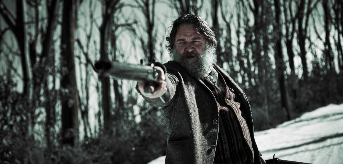 Mentor: Russell Crowe in costume as bushranger Harry Power in the film True History of the Kelly Gang which will stream on Stan. 