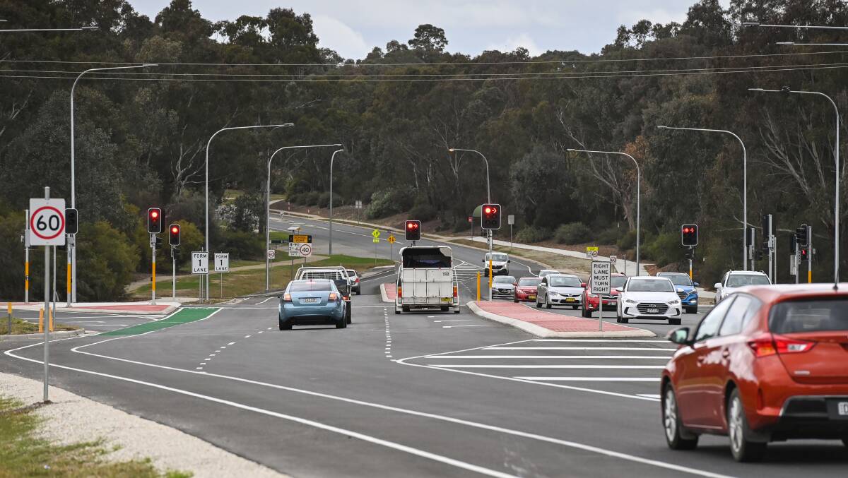 Unnecessary: Councillor John Stuchbery believes the $3.74 million traffic light installation at Thurgoona and Elizabeth Mitchell drives was not the right solution to concerns about vehicle flow at the crossroads.