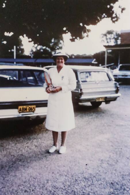 Glory days: Aylean Baker with a bowling trophy. Among her achievements were the Ovens and Murray association's champion of champions title in 1989 and claiming the Rutherglen club championship eight times.