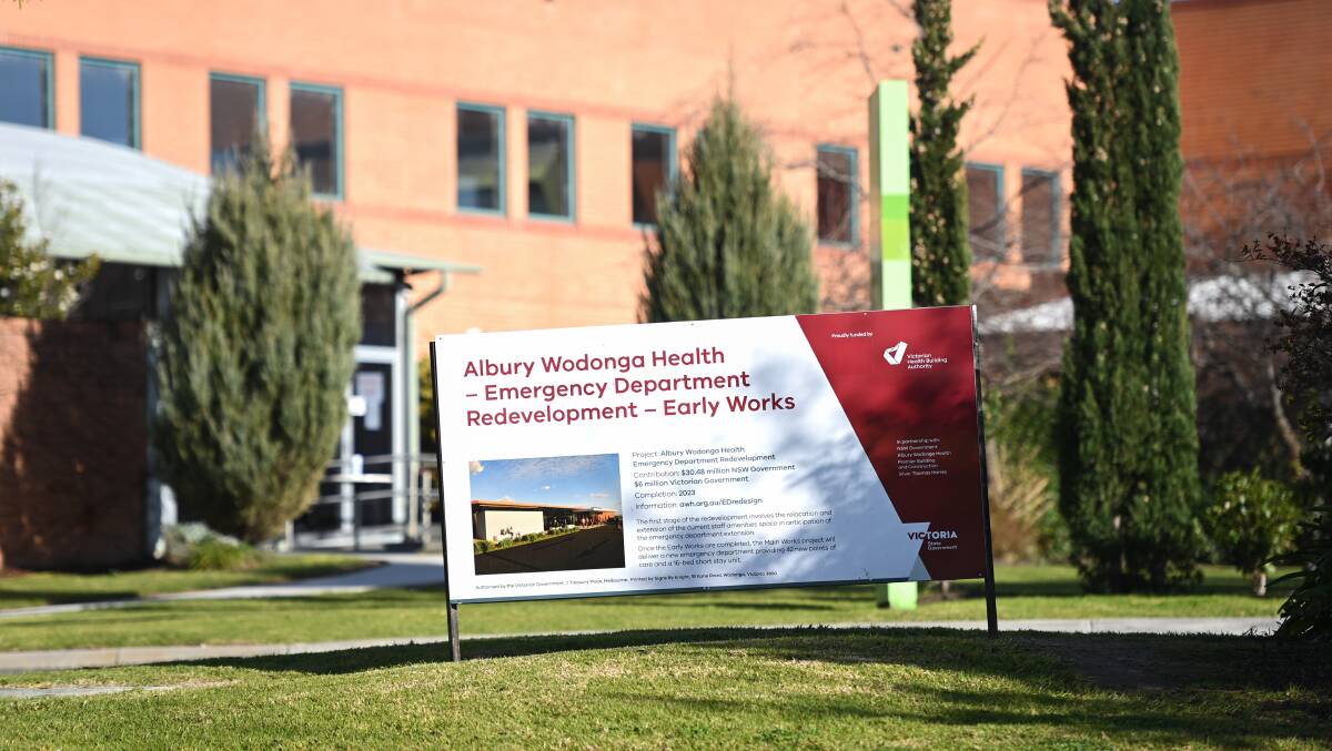 The new emergency department being built at Albury hospital has been cited by the Victorian government as what it is doing to help Border patients, but MP Sussan Ley says more needs to be done before it opens. Picture by Mark Jesser